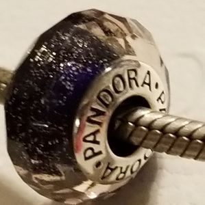 PANDORA PURPLE SHIMMER FASCINATOR GLASS BEAD
